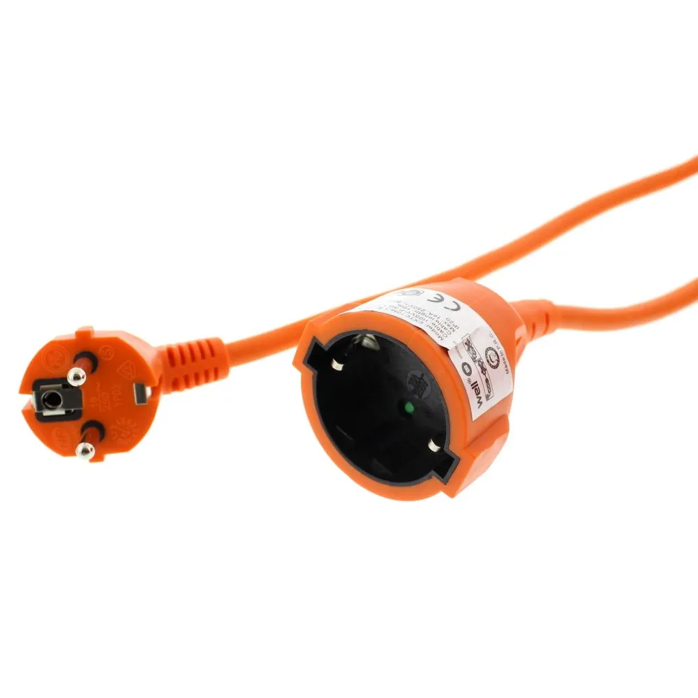 Cablu prelungitor 10m 1.5mm portocaliu IP20, Well
