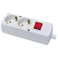 Multipriza 2 prize, intrerupator, alb GN-270SWS Plastrol