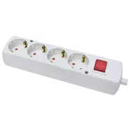 Multipriza 4 prize, intrerupator, alb GN-470SWS Plastrol