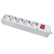 Multipriza 5 prize, intrerupator, alb GN-570SWS Plastrol