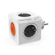 Fisa in forma de cub 4 prize schuko cu intrerupator, gri, Allocacoc