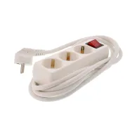 Prelungitor 3 prize 3M cu intrerupator, cablu 3x1.5mmp, Well