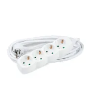 Prelungitor 4 prize, cablu 3x1.5mmp, 3m, alb, Technik