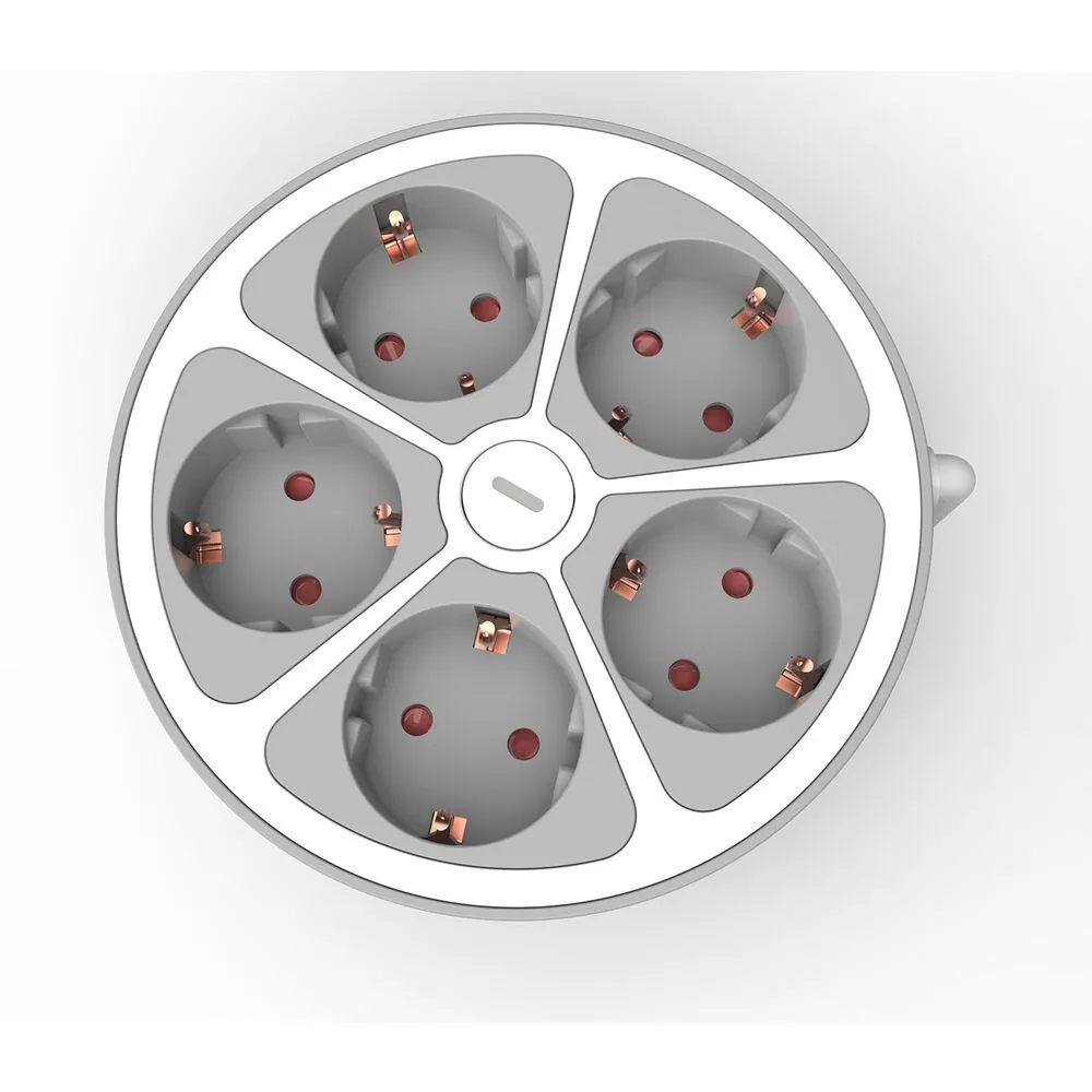 Prelungitor 5 prize, cablu 3x1.5mmp, 1.4m, alb, Technik