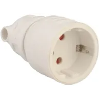 Cupla Shuko cu inel de prindere iesire laterala alba, Well