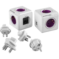 Fisa in forma de cub 4 prize+2 usb + 4 mufe adaptoare, ReWirable, Allocacoc, resigilat