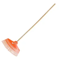 GREBLA PLASTIC CU MANER LEMN 120CM / 23 DINTI