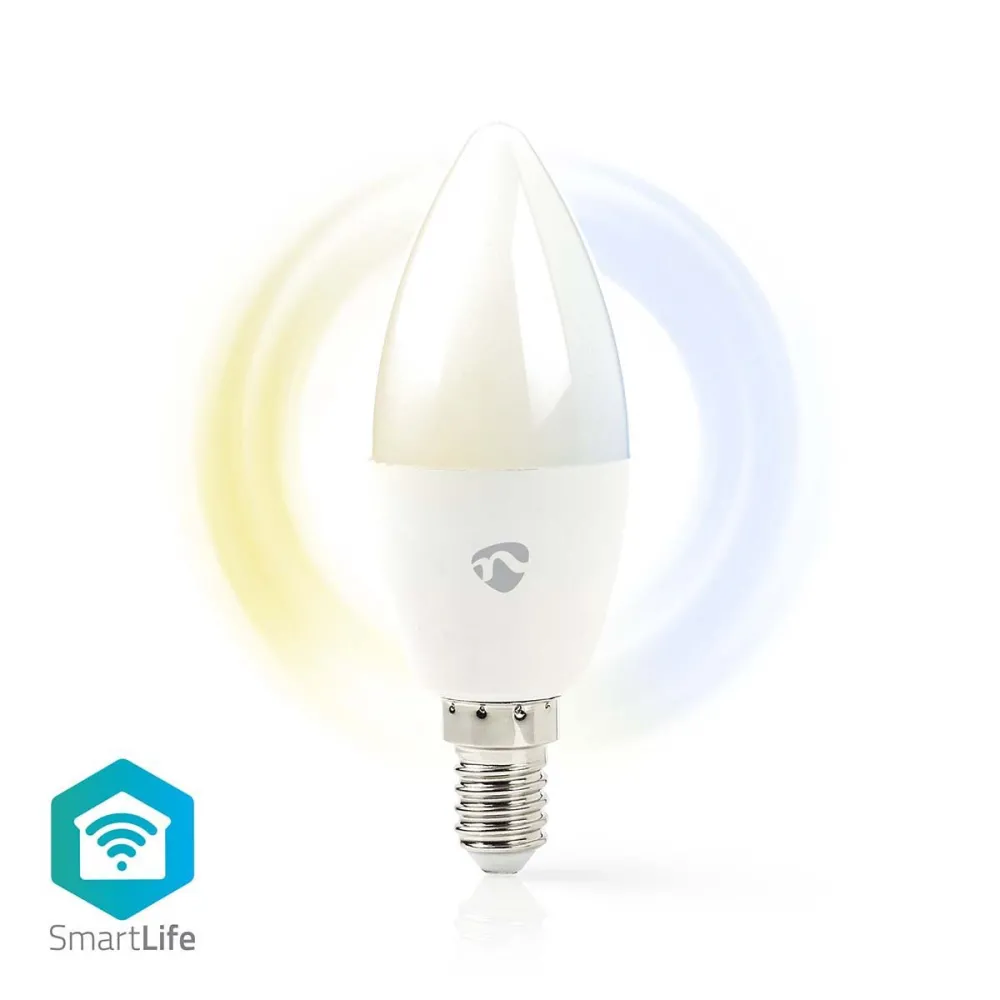 Bec LED Smart WiFi Nedis, E14, 4.9W, 470lm, 2700K-6500K