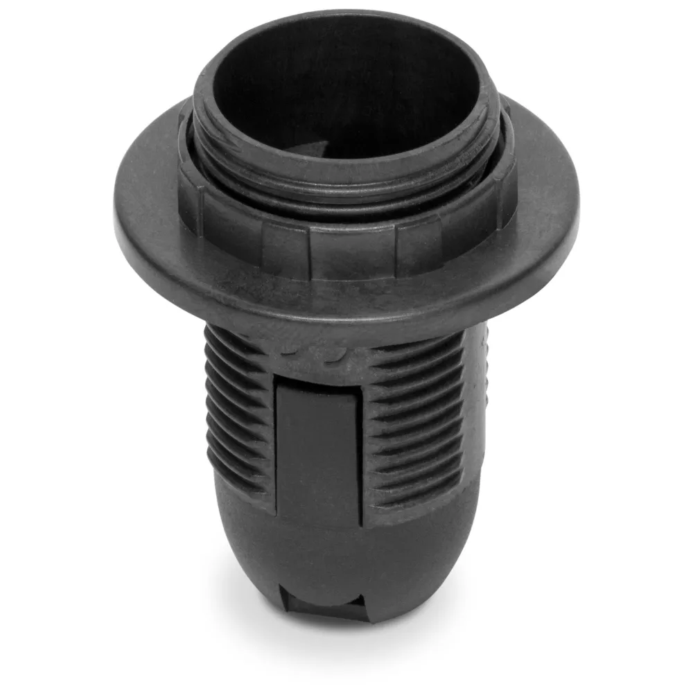 Dulie E14 plastic negru, cu inel OE-14K Plastrol