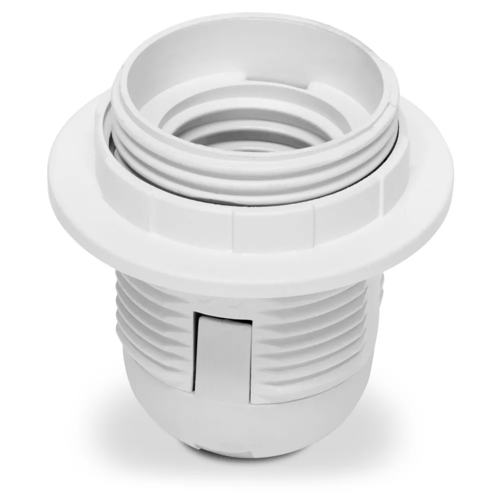 Dulie E27 plastic alb, cu inel OE-27K Plastrol