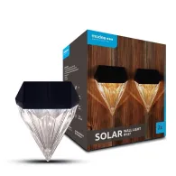 Proiector solar de perete, 3lm, lumina calda, 2 buc/set, Modee