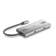 Adaptor USB-C tata - 2x USB-C, 2x USB 3.0 mama, argintiu, NGS