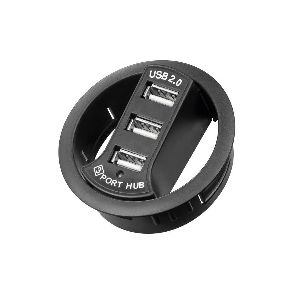 Hub USB 2.0 incastrabil, 3x USB-A Goobay