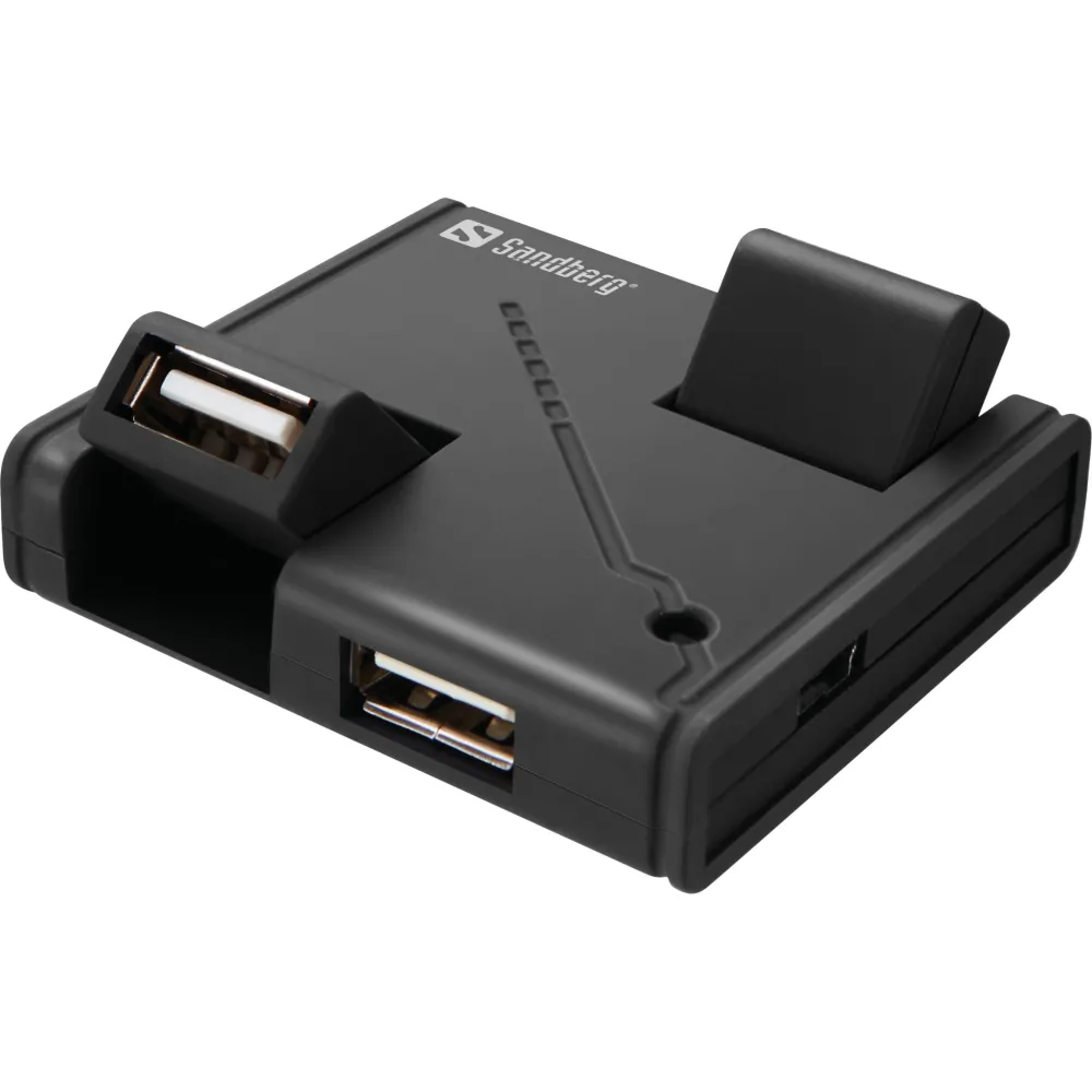 Hub USB 2.0 Sandberg 133-67, 4 porturi, negru
