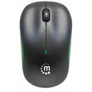 Mouse wireless 179393 Manhattan, 1000dpi, negru / verde