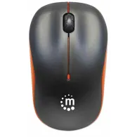 Mouse wireless 179409 Manhattan, 1000dpi, negru / portocaliu
