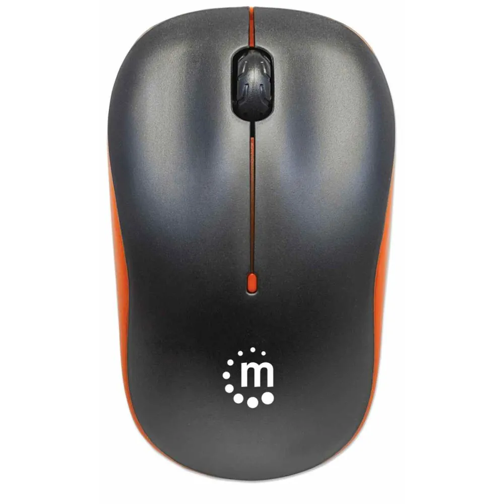 Mouse wireless 179409 Manhattan, 1000dpi, negru / portocaliu