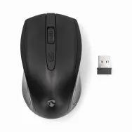 Mouse wireless Nedis, 1600DPI, 4 butoane, negru