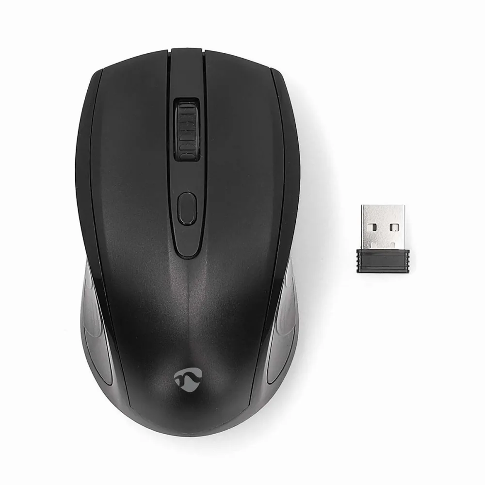 Mouse wireless Nedis, 1600DPI, 4 butoane, negru