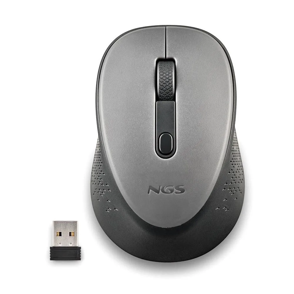 Mouse wireless NGS Dew Gray, 1600dpi, silent click, gri