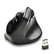Mouse wireless reincarcabil NGS Evo Moksha, 2400dpi, ergonomic, negru