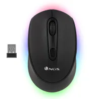 Mouse wireless reincarcabil, Bluetooth 5.0, Smog-RB, 2400dpi, silent click, negru, RGB, NGS