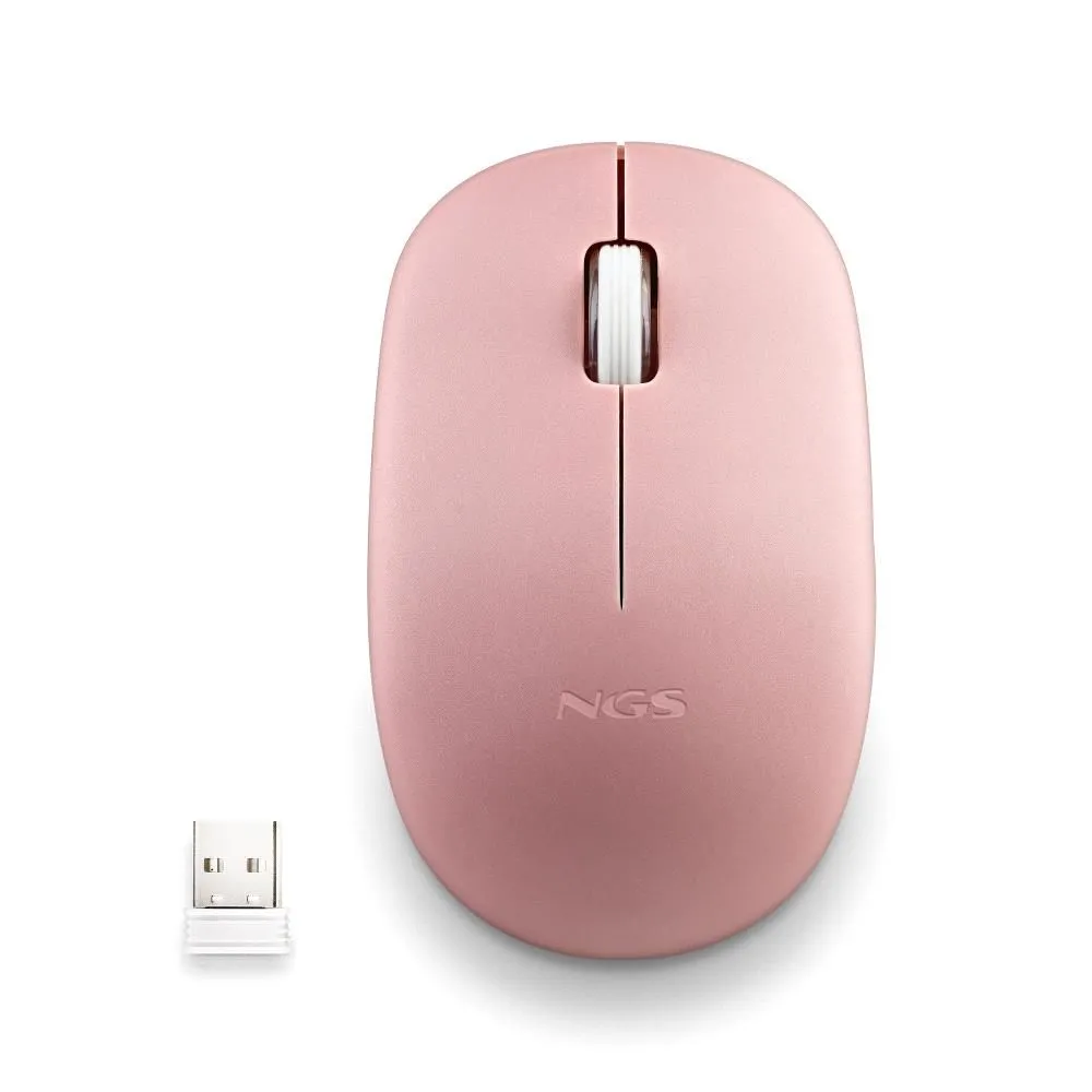 Mouse wireless USB 1000dpi, silent click, roz, NGS