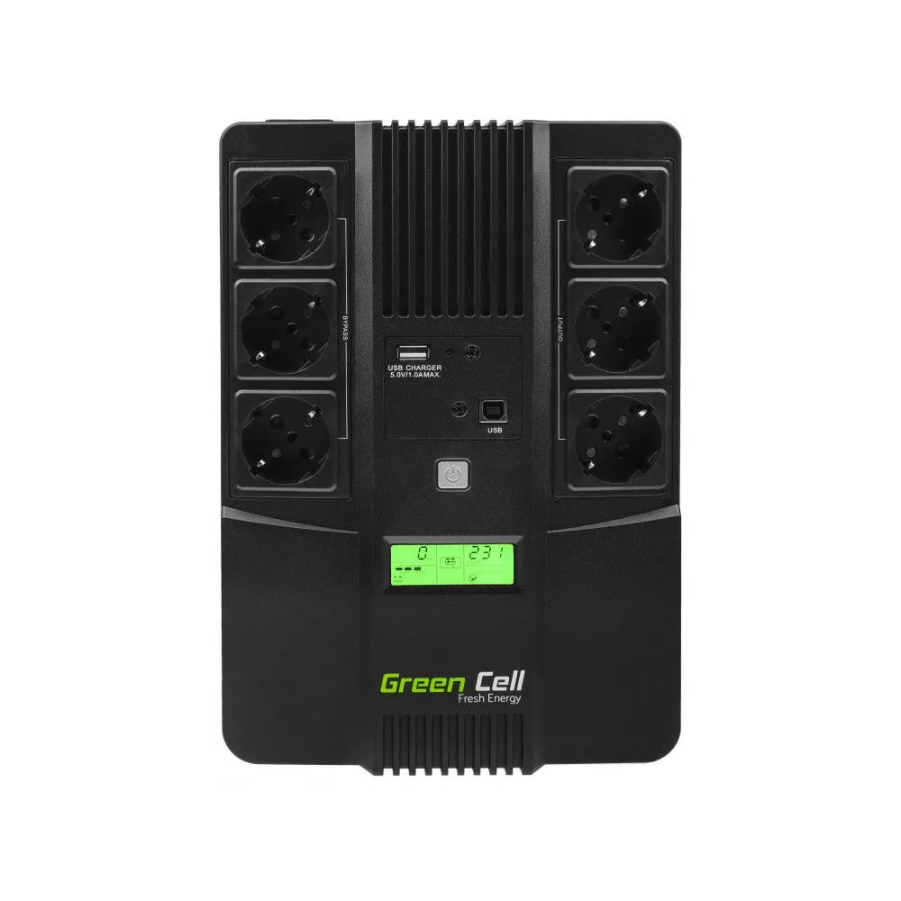 UPS line interactiv 600VA/360W, afisaj LCD, UPS06 AiO Greencell