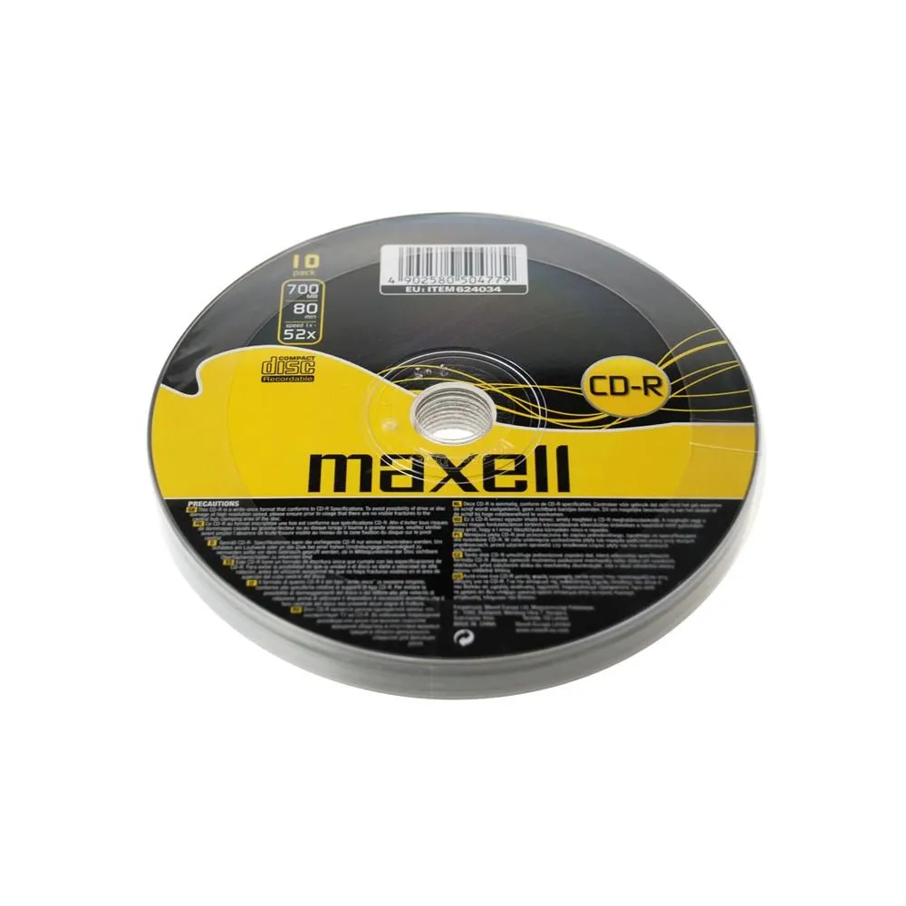 CD-R 700MB, 52x 10buc pe folie, Maxell