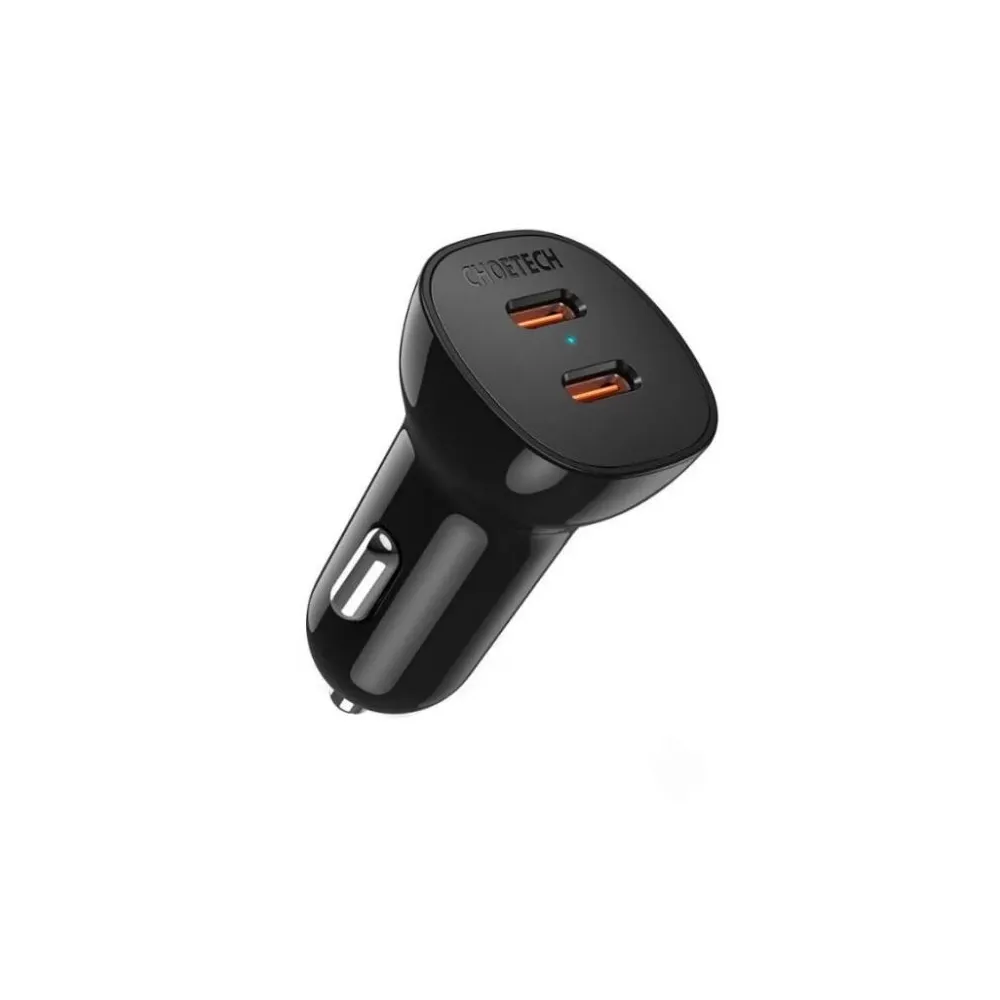 Incarcator auto Choetech TC0008, 2x USB-C, PD 40W, negru