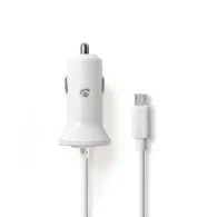 Incarcator auto Micro USB 2.4 A alb, Nedis