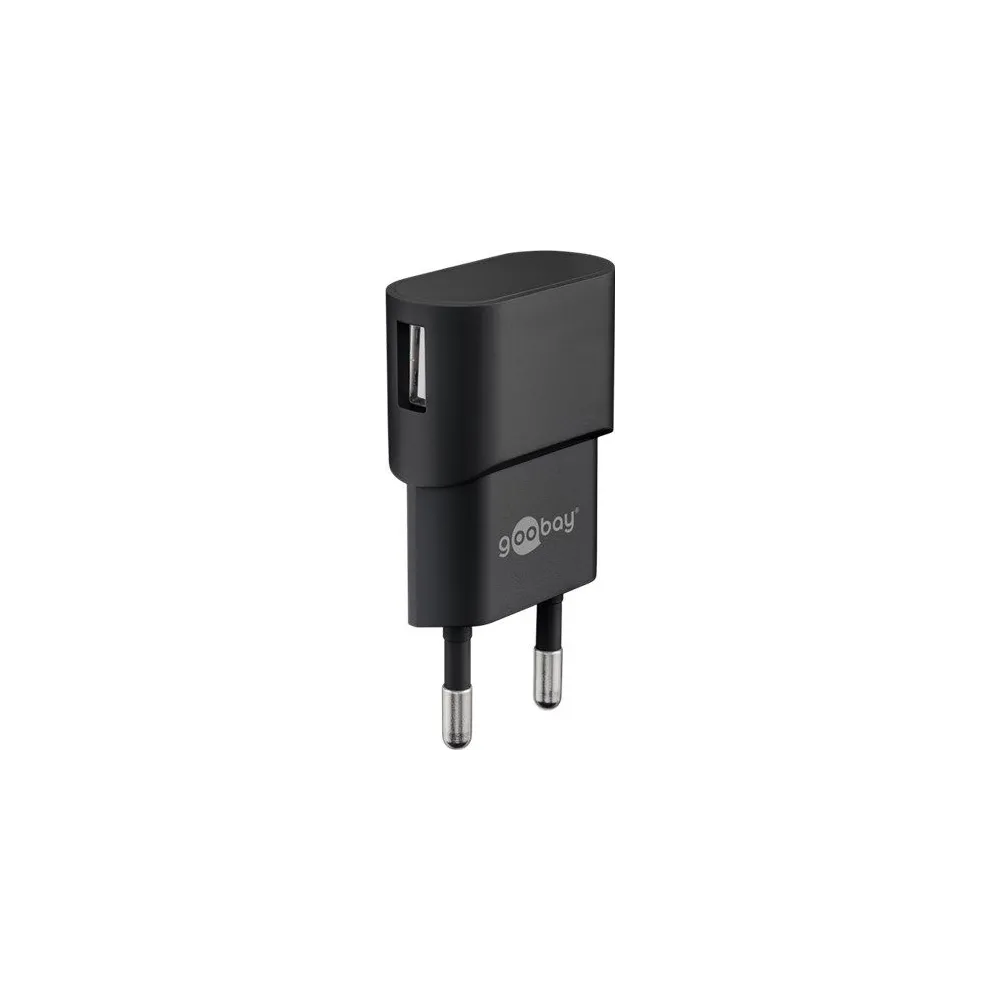 Incarcator retea Goobay, 1x USB-A 1A, negru