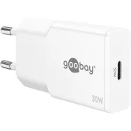 Incarcator retea Goobay, 1x USB-C PD 30W, GaN, cutie, alb
