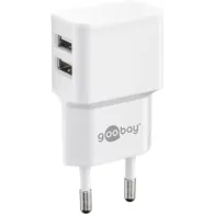 Incarcator retea Goobay, 2x USB-A 2.4 A, alb
