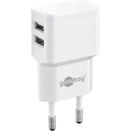 Incarcator retea Goobay, 2x USB-A 2.4 A, alb