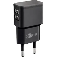 Incarcator retea Goobay, 2x USB-A 2.4 A, negru