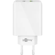 Incarcator retea Goobay, 2x USB-A, QC3.0, 28W, alb
