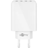 Incarcator retea Goobay, 4x USB-A, 30W, design slim, alb