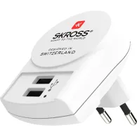 Incarcator retea Skross 1.302421, 2x USB-A 2.4A, alb