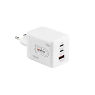 Incarcator retea Skross, 2x USB-C, 1x USB-A, GaN, PD 100W, cablu USB-C, alb