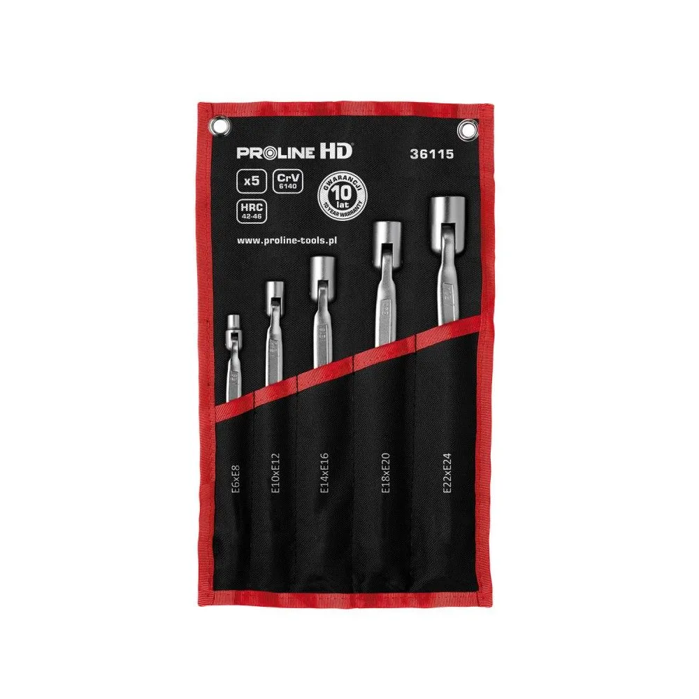 SET CHEI CU TUBULARE TORX FLEXIBILE CR-VA HD E6-E24 5P