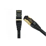 Patchcord FFTP RJ45-RJ45 Cat.8, LSZH, 3m, negru - EMTEX "FFTP-8-3-BK-LSZH-EMT"