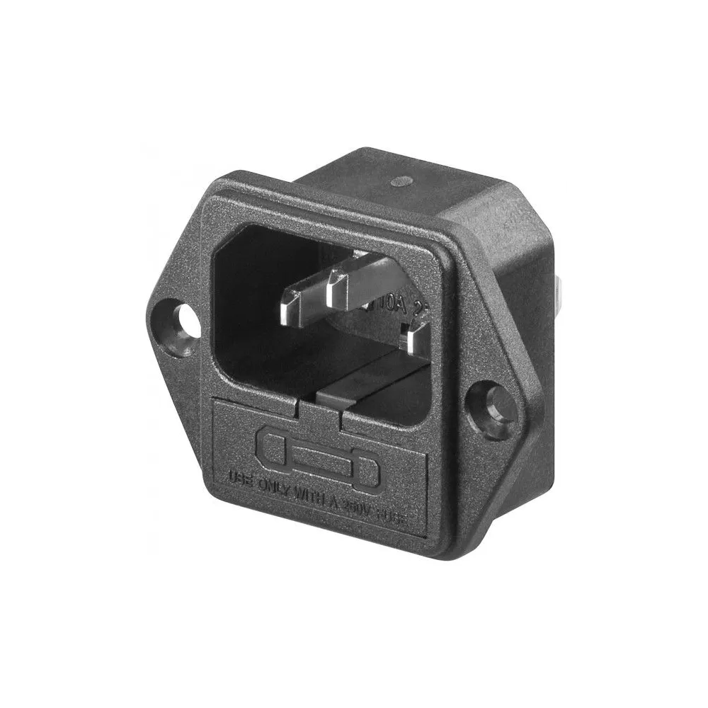 Conector AC montare pe panou 220V 6.3A cu siguranta
