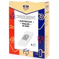 Sac aspirator Electrolux-Philips Universal (S-Bag), hartie, 5X saci, K&M