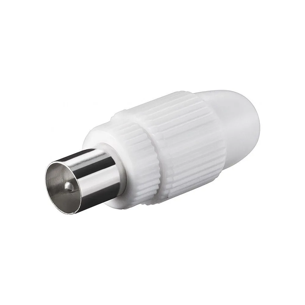 Conector coaxial tata, plastic, Goobay, ambalaj deteriorat
