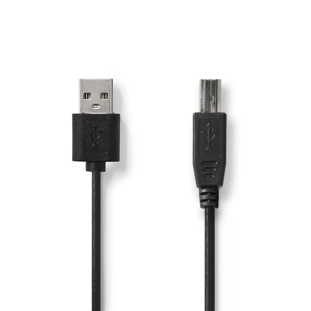 Cablu imprimanta USB 2.0 USB-A tata - USB-B tata, 2m, negru, Nedis