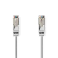 Cablu de retea SF/UTP Nedis, cat6, patch cord, 7.5m, gri