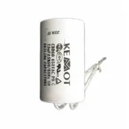 CONDENSATOR MOTOR CU FIR CONECTOR - 10.00UF / 450V