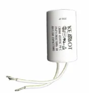 CONDENSATOR MOTOR CU FIR CONECTOR - 20.00UF / 450V