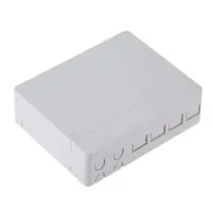 Priza FO, cutie FTTH de interior doua intrari, 4 x SC simplex sau 4 x LC duplex, neechipata - Emtex "FTTHBOX-4P"